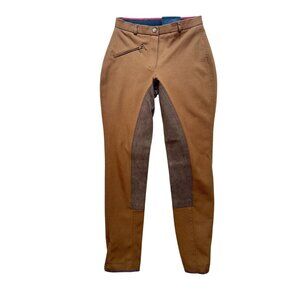 Neddys Womens Riding Pants With Knee Patches Size 24R Brown Equestrian Wear